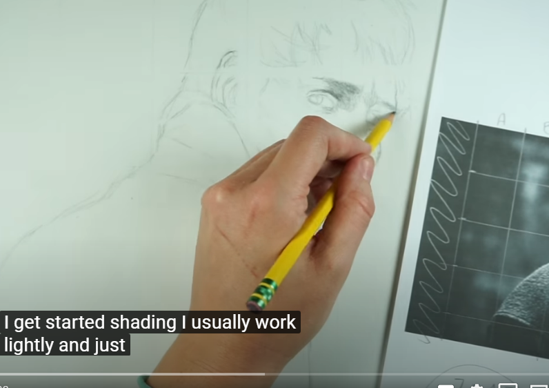 How to Use a Grid System to Draw from a Reference (Part 2 Shading